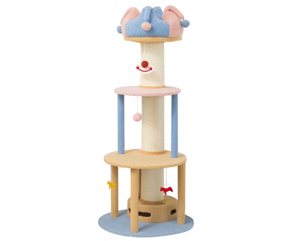 1.27m Cat Tower Climbing Tree and Multi Level Scratching Post Circus Style - Cat Factory Au