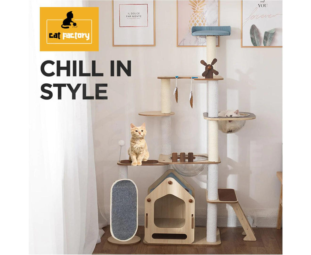 1.67cm Cat Tree Mega Cat Tower and Scratching Post - Windmill style - Cat Factory Au