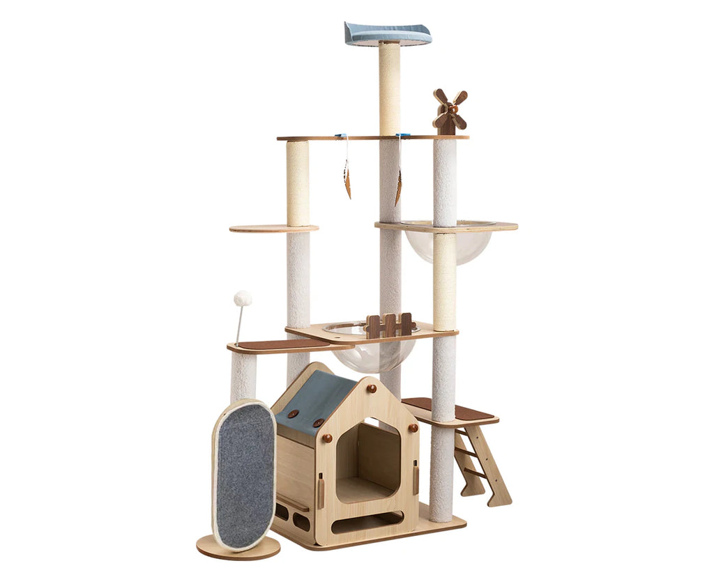 1.67cm Cat Tree Mega Cat Tower and Scratching Post - Windmill style - Cat Factory Au