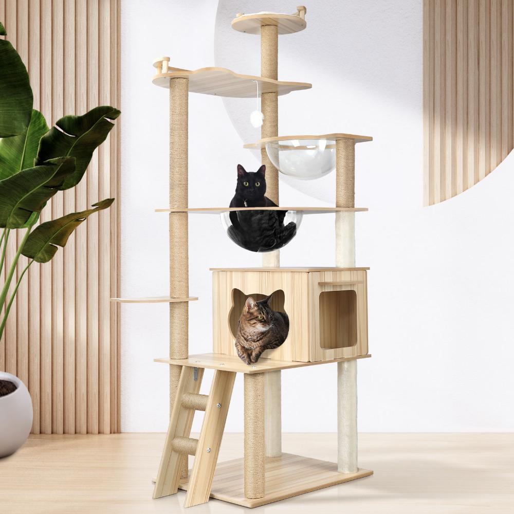 Cat Tree 174cm Cat Tower with Cat Scratching Post and Cat Condo - Cat Factory Au