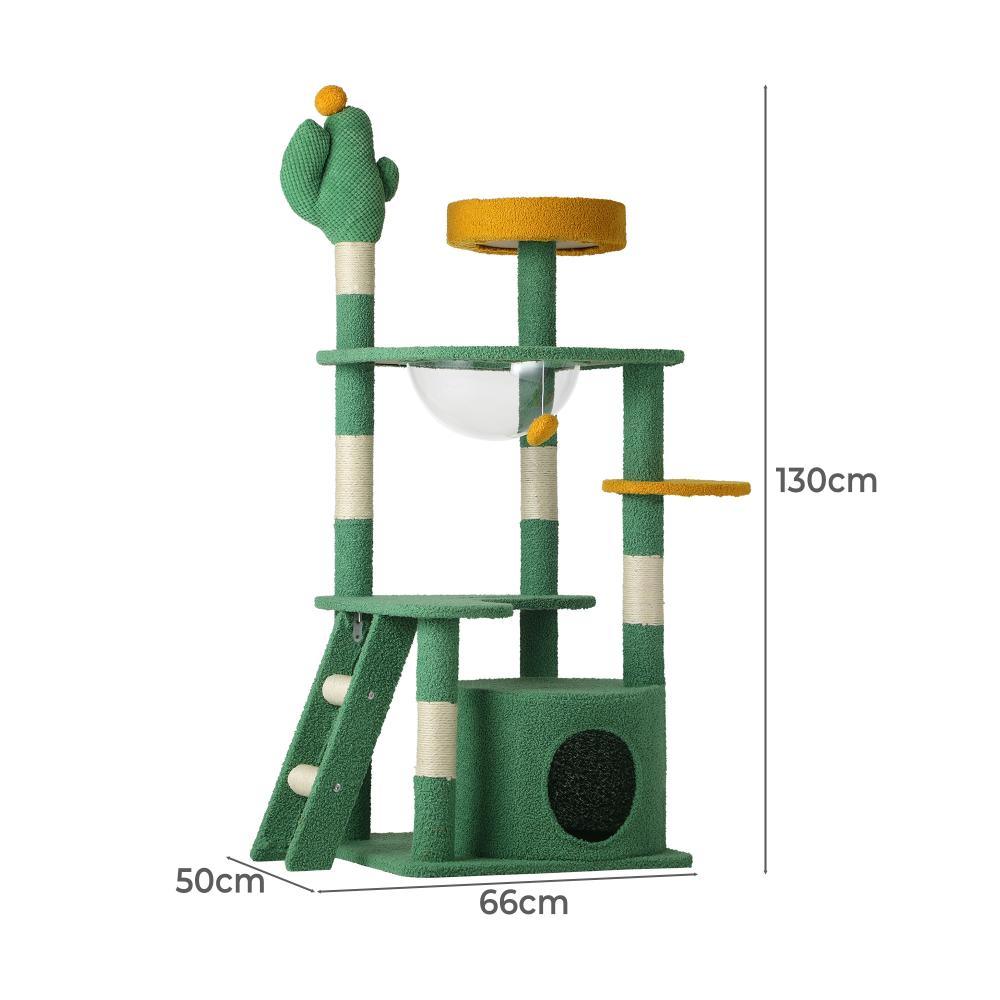 Cat Tree Tower Scratching Post 130cm Furniture Scratcher Pet Condo House - Cat Factory Au