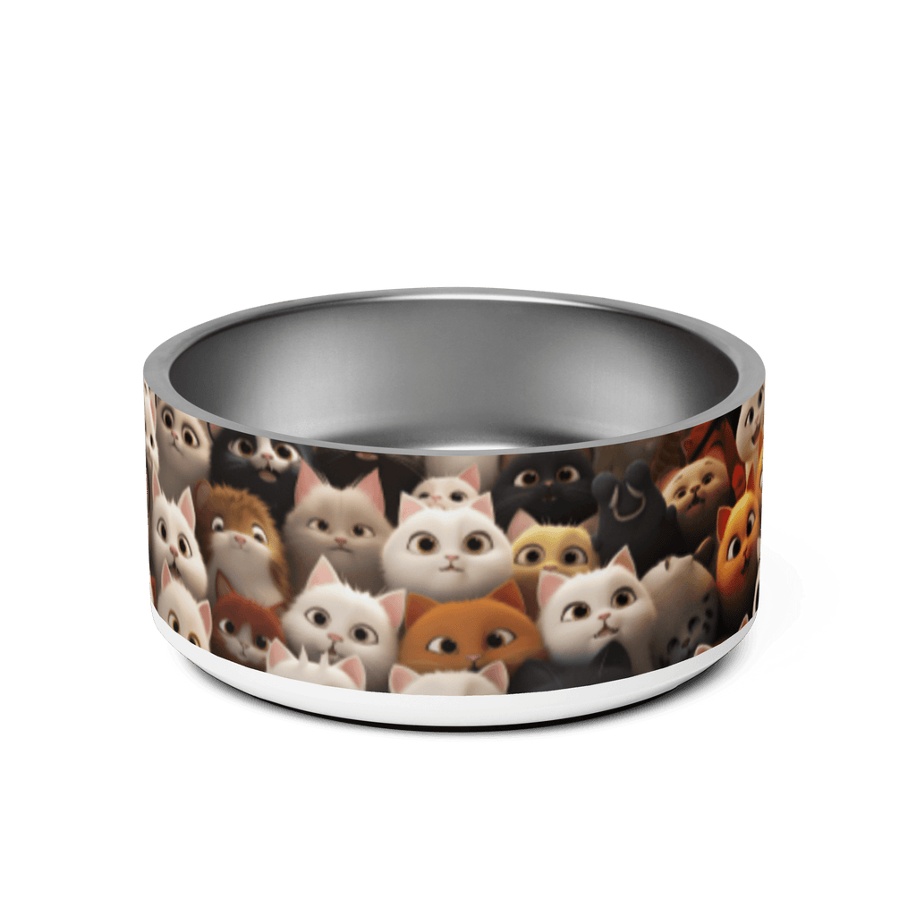 Pet bowl - "Feline Glee in a Million" - Cat Factory Au