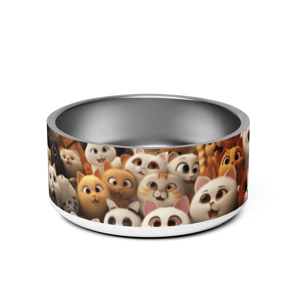 Pet bowl - "Feline Glee in a Million" - Cat Factory Au