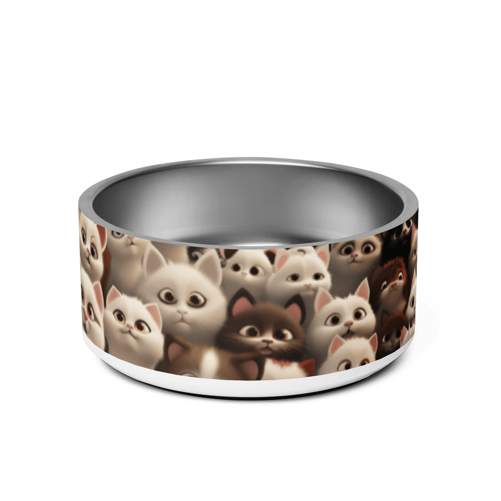 Pet bowl - "Feline Glee in a Million" - Cat Factory Au