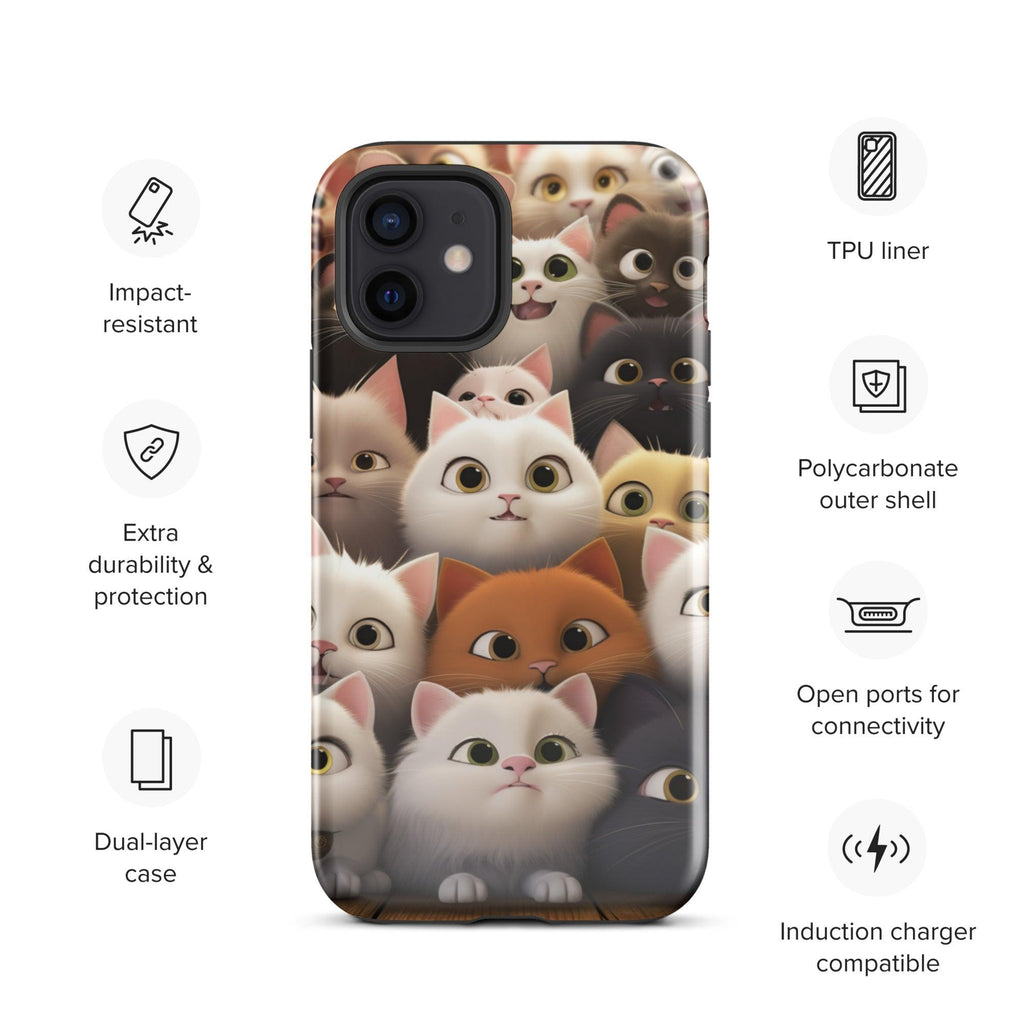 Tough Case for iPhone® - "Feline Glee in a Million" - Cat Factory Au