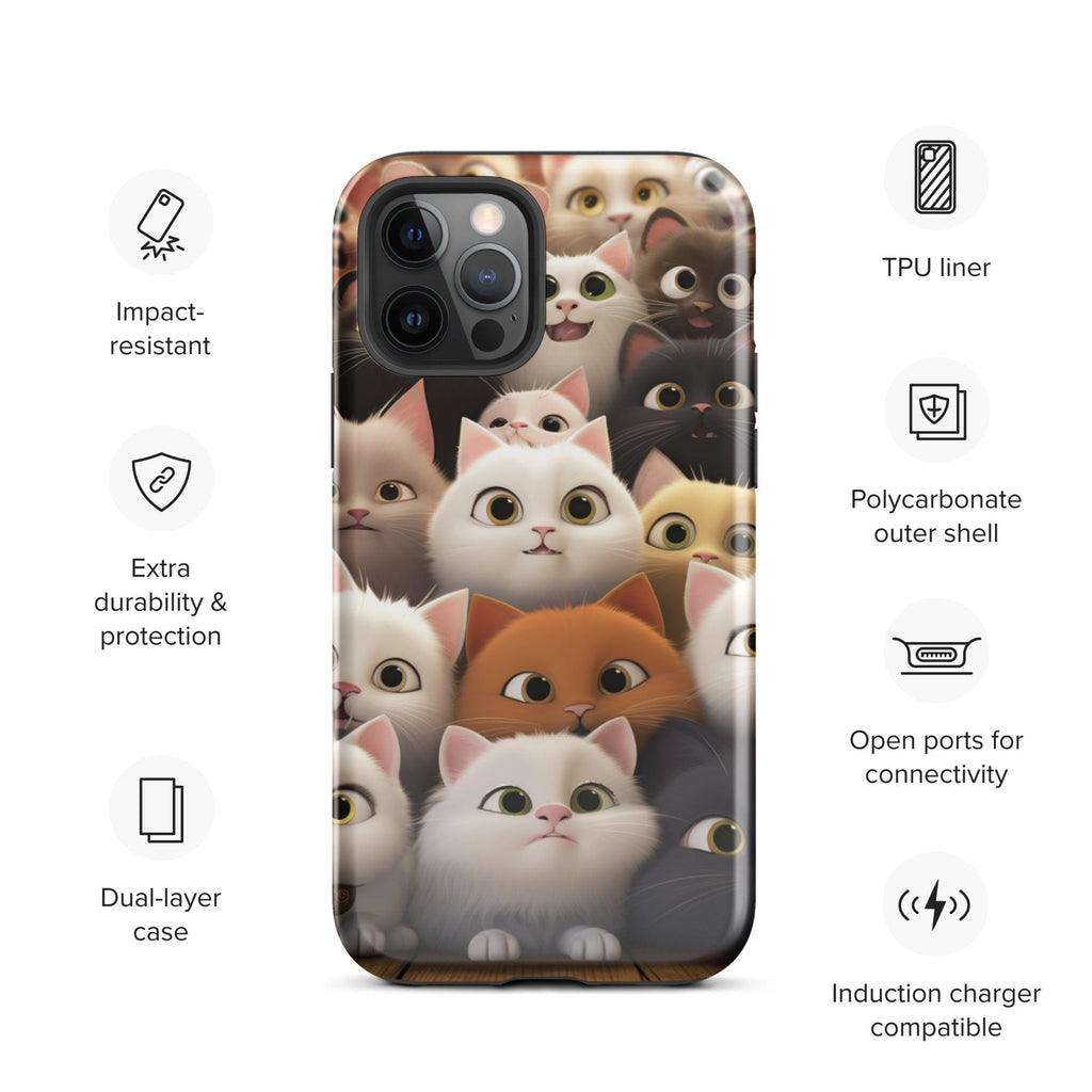 Tough Case for iPhone® - "Feline Glee in a Million" - Cat Factory Au