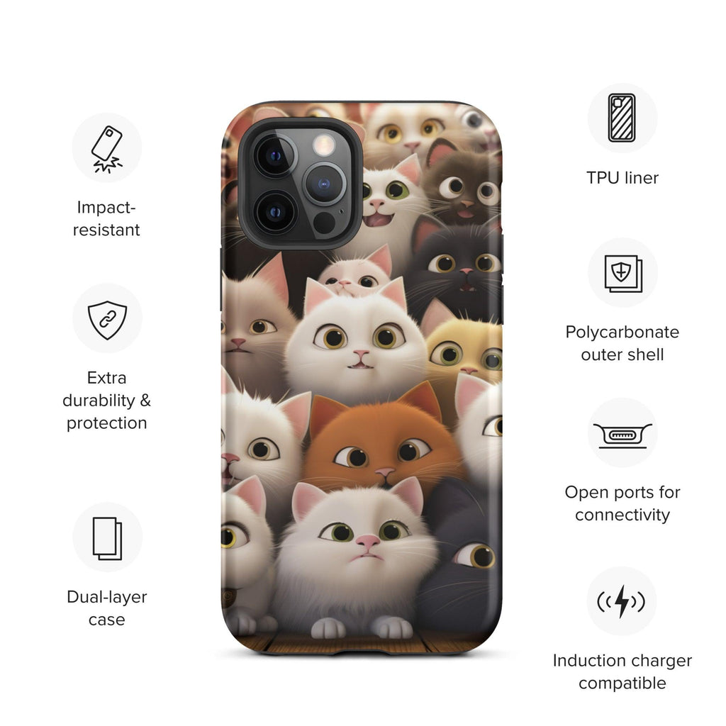 Tough Case for iPhone® - "Feline Glee in a Million" - Cat Factory Au