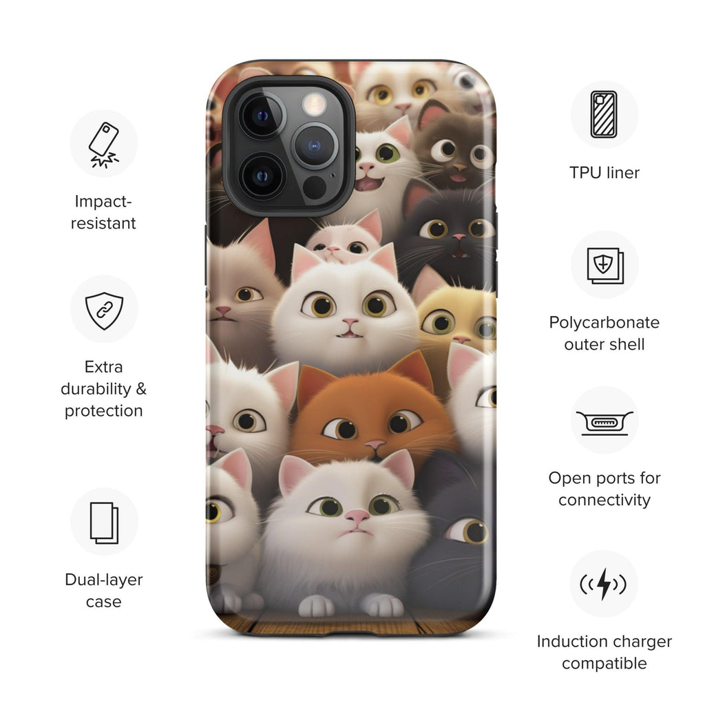 Tough Case for iPhone® - "Feline Glee in a Million" - Cat Factory Au