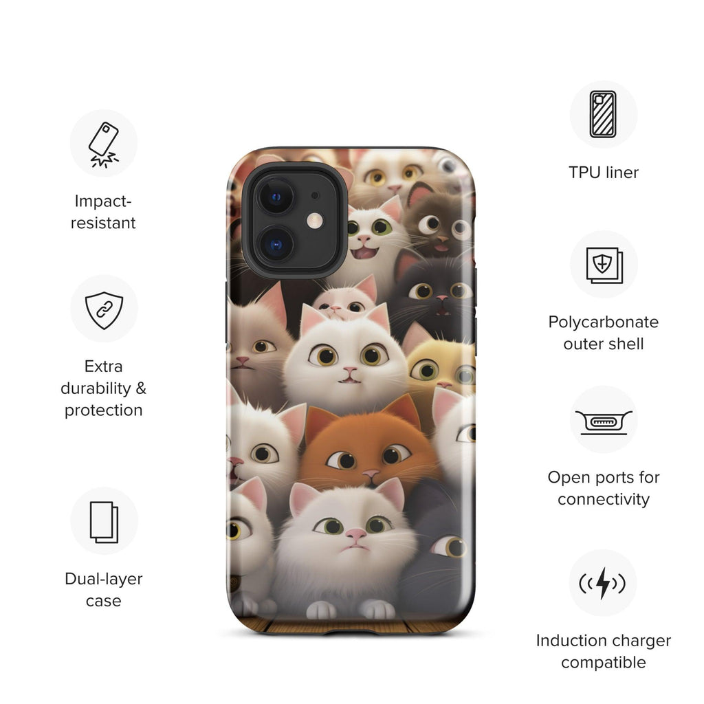 Tough Case for iPhone® - "Feline Glee in a Million" - Cat Factory Au