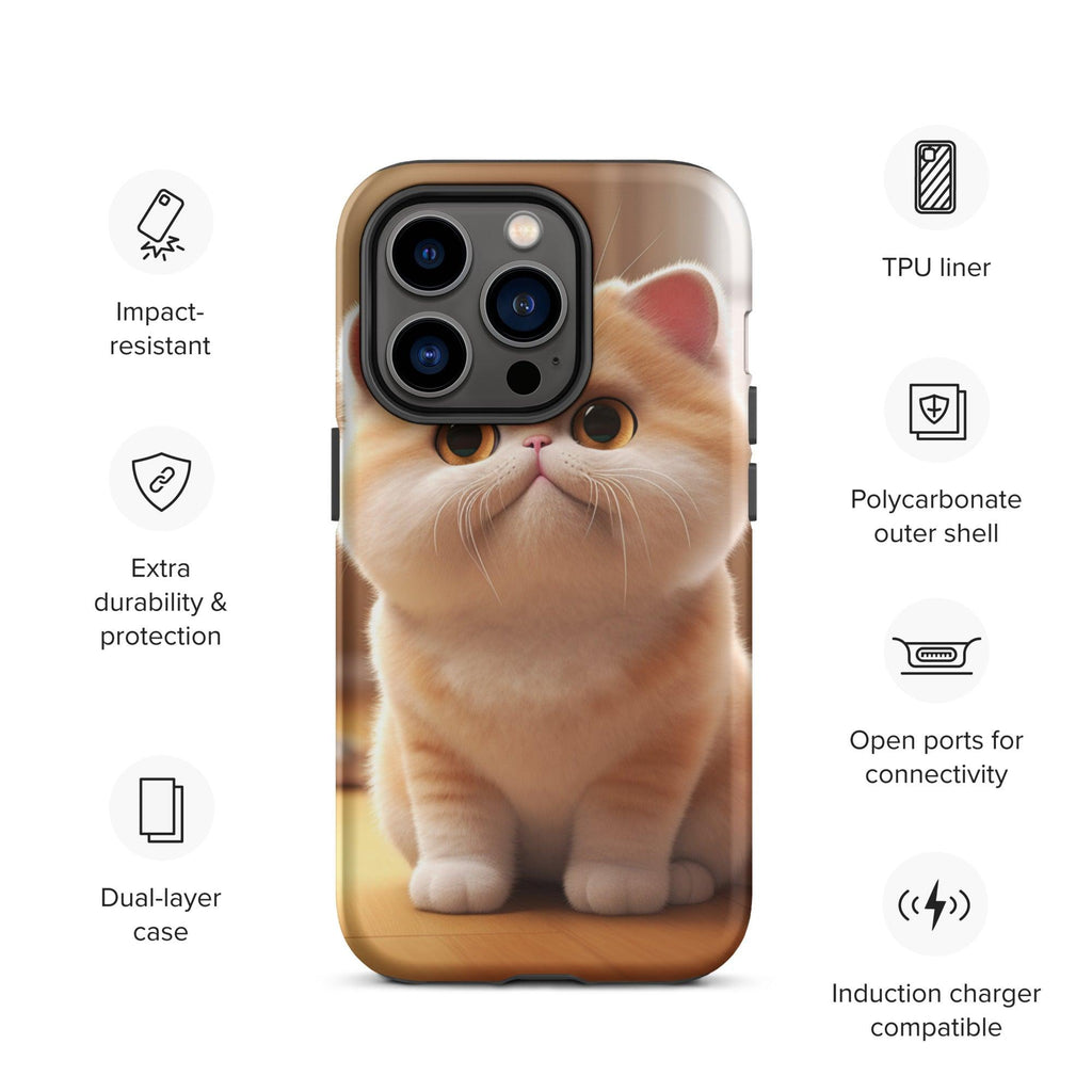 Tough Case for iPhone® - "Journey with Blook" - Cat Factory Au