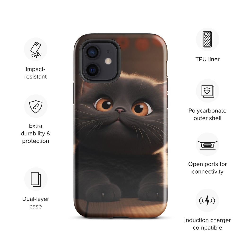 Tough Case for iPhone® - "Journey with Charcoal" - Cat Factory Au