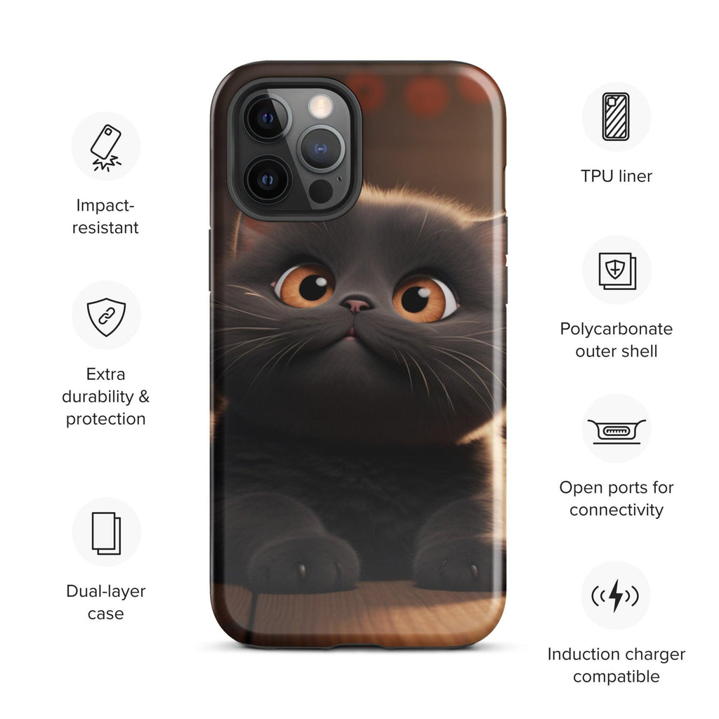 Tough Case for iPhone® - "Journey with Charcoal" - Cat Factory Au