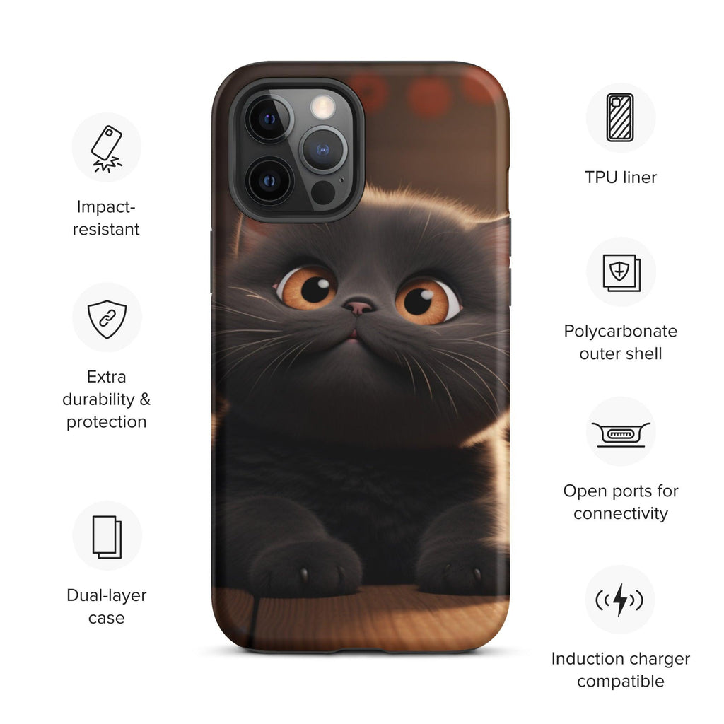 Tough Case for iPhone® - "Journey with Charcoal" - Cat Factory Au