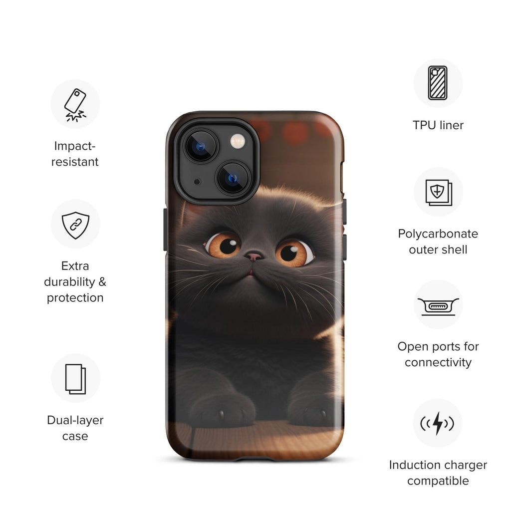 Tough Case for iPhone® - "Journey with Charcoal" - Cat Factory Au