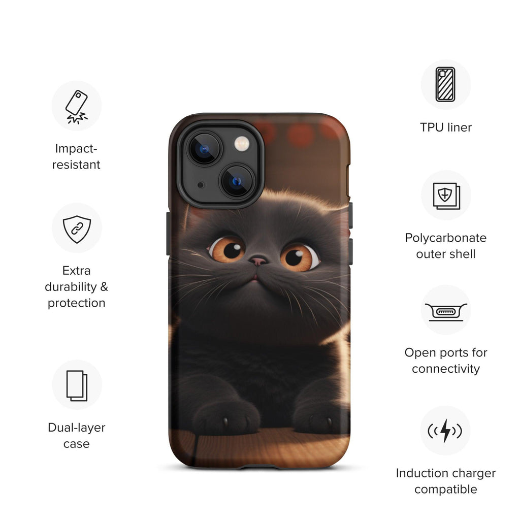 Tough Case for iPhone® - "Journey with Charcoal" - Cat Factory Au