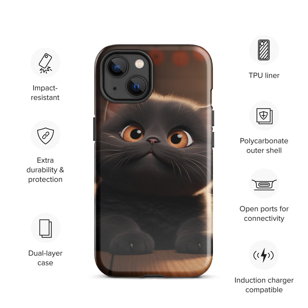 Tough Case for iPhone® - "Journey with Charcoal" - Cat Factory Au