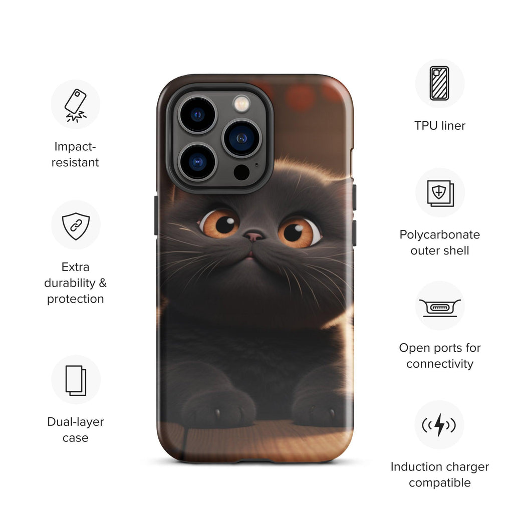 Tough Case for iPhone® - "Journey with Charcoal" - Cat Factory Au