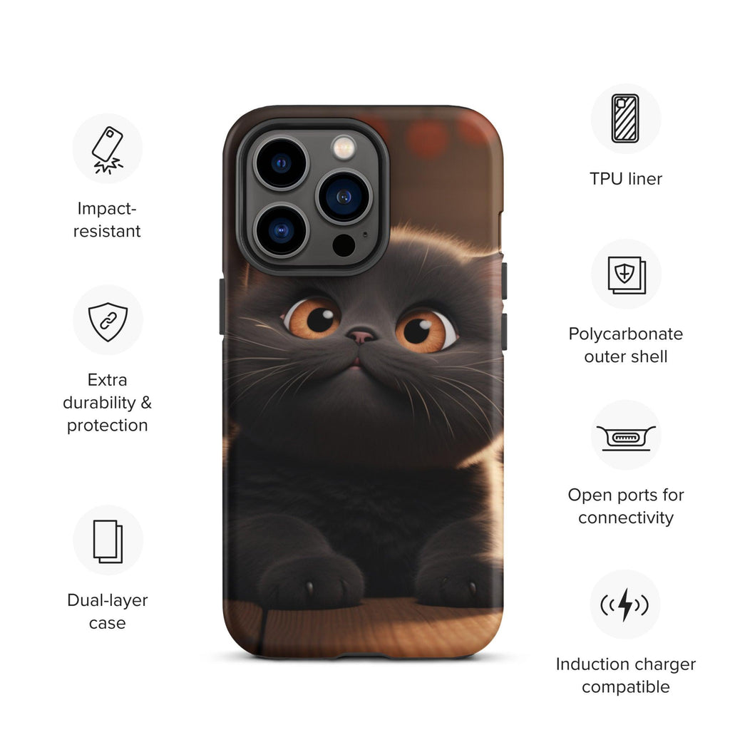 Tough Case for iPhone® - "Journey with Charcoal" - Cat Factory Au