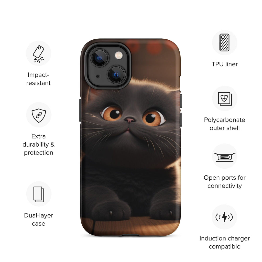 Tough Case for iPhone® - "Journey with Charcoal" - Cat Factory Au