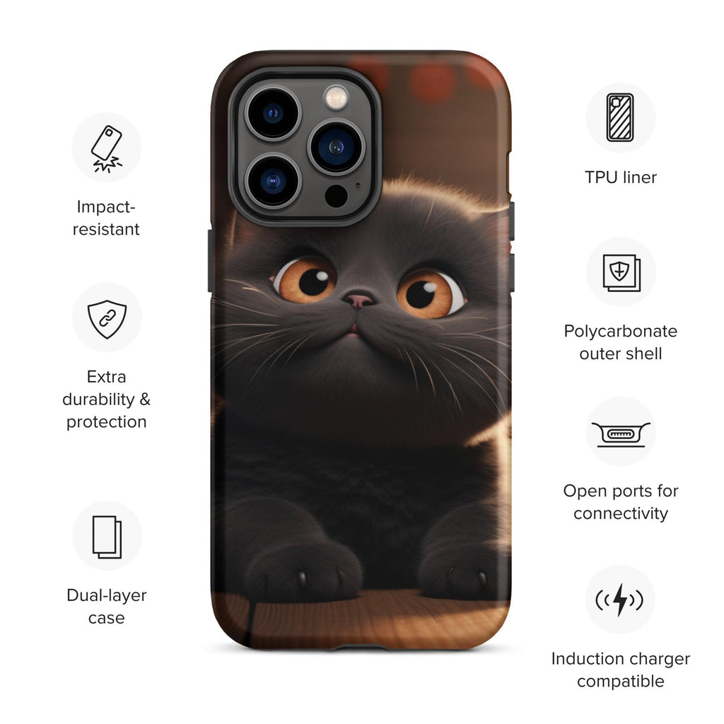 Tough Case for iPhone® - "Journey with Charcoal" - Cat Factory Au