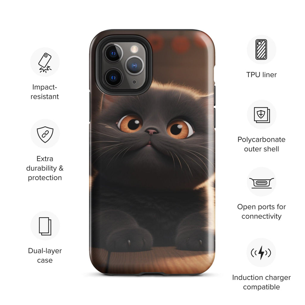 Tough Case for iPhone® - "Journey with Charcoal" - Cat Factory Au