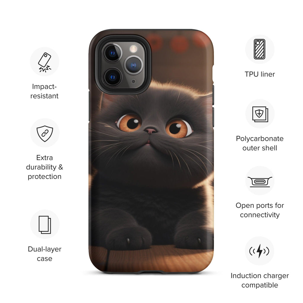 Tough Case for iPhone® - "Journey with Charcoal" - Cat Factory Au