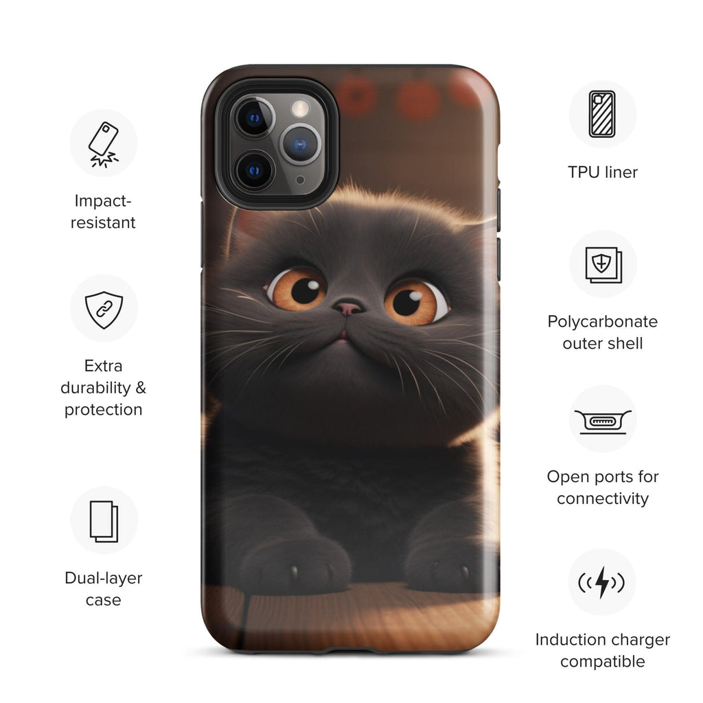 Tough Case for iPhone® - "Journey with Charcoal" - Cat Factory Au