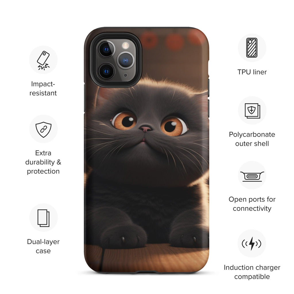 Tough Case for iPhone® - "Journey with Charcoal" - Cat Factory Au