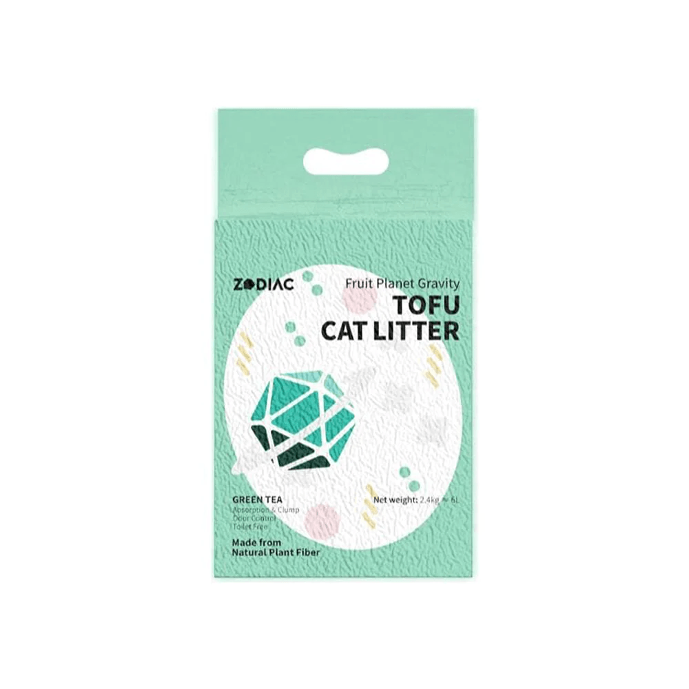 ZODIAC Green Tea Fruity Tofu Cat Litter 4x2.5kg - Cat Factory Au